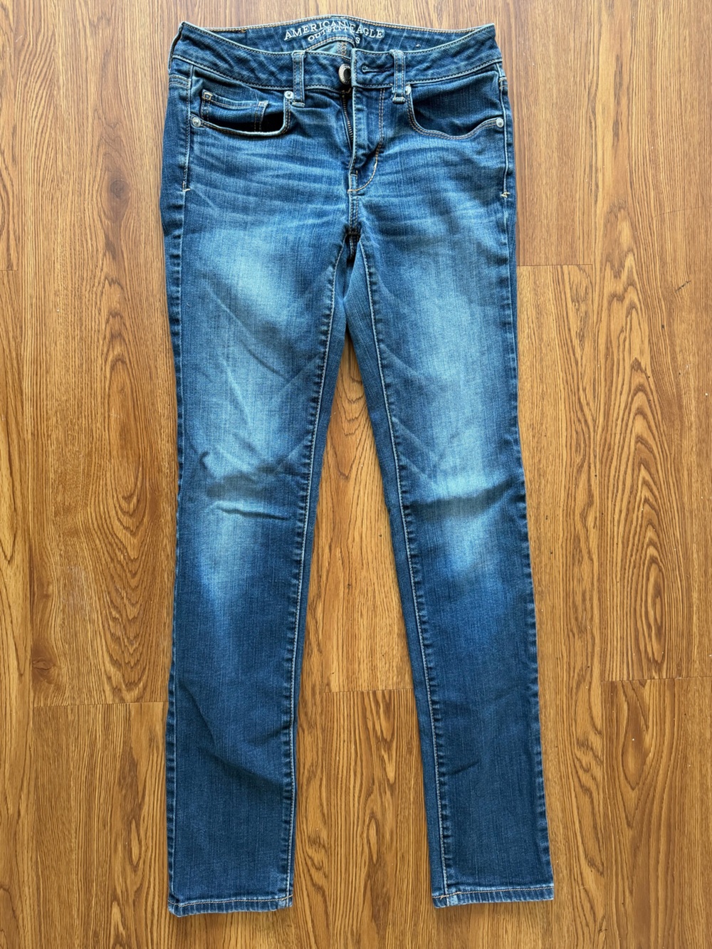 American Eagle Outfitters Women's Skinny Jeans - Blue Denim